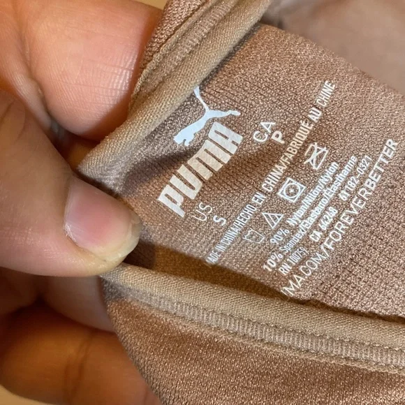 Puma Blush Bow Halter Sports Bra EUC Small - Picture 2 of 7